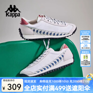 卡帕（Kappa）背靠背串標(biāo)薄底運(yùn)動(dòng)鞋男女2025新款德訓(xùn)鞋戶外復(fù)古跑鞋 K0FX5MM18 冬日白/麥芽米棕/木蘭褐-0106 39