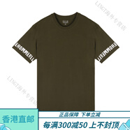 ELLE HOMME官方旗艦【朱佳煜同款】夏季男士T恤色潮流印花圓領短袖 牛油果色 L