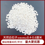 奉希白色鵝卵石庭院鋪地陽(yáng)臺(tái)白礫石免清洗小白石拋光鵝卵石白石子造景 0.4-0.6厘米天然漢白玉白石子40