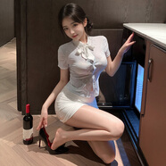 霏慕情趣秘書(shū)套裝蕾絲性感包臀超短裙職業(yè)ol空姐制服誘惑夫妻刺激新款 韓風(fēng)空姐【上衣+領(lǐng)帶+裙子+T褲】+淺膚連褲襪 均碼【建議體重80-120斤】