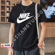 耐克（NIKE） 官方男裝短袖 夏季新款AJ休閑體恤快干圓領(lǐng)半袖透氣T恤衫 AR5005-010/經(jīng)典logo/黑色 L (175/92A)