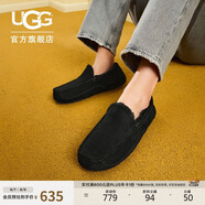 UGG秋季男士舒適平底圓頭純色休閑鞋樂福鞋 1115149BLK|黑色41