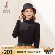 經(jīng)典故事（JANE STORY）高領(lǐng)毛衣女秋冬新款2024慵懶高級(jí)感時(shí)尚含羊毛打底針織上衣內(nèi)搭 R03黑色 M