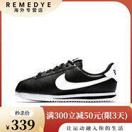 耐克（NIKE）男鞋CORTEZ復(fù)古經(jīng)典皮面白紅阿甘鞋休閑跑步鞋運(yùn)動(dòng)鞋女鞋 807471-010 黑白勾 39