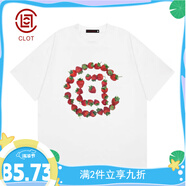 CLOTCLOT 凝結(jié)集團(tuán)夏季新款歐陽娜娜同款草莓印花純棉短袖男女上衣潮t 白色-歐陽娜娜同款 【250G高支棉】 M  80-100斤合身
