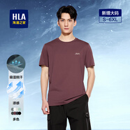 HLA海瀾之家t恤男夏季短袖新款圓領(lǐng)時(shí)尚圓領(lǐng)t恤男透氣含新疆棉上衣男 暗紅GC -涼感/抑菌/吸濕排汗 M 170/88A