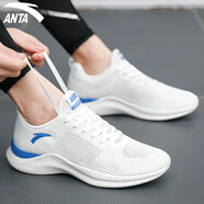 anta kids安踏男鞋跑鞋2025夏款新款網(wǎng)面透氣運動鞋男減震輕便跑步男款鞋子 5525-2象牙白/中藍 41