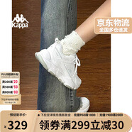 卡帕（Kappa）官方女鞋秋季運動老爹鞋女款透氣增高休閑小白鞋子女 01漂白 39