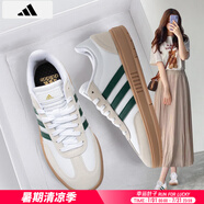 阿迪達(dá)斯 （adidas）德訓(xùn)鞋女鞋男鞋 25夏季新款情侶款「T頭鞋」復(fù)古時(shí)尚透氣休閑板鞋 綠色條紋/GT德訓(xùn)鞋/白色/卡其色/綠色 41 內(nèi)長255mm