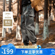 駱駝（CAMEL）機能工裝休閑褲男女士潮流寬松運動(dòng)束腳長(cháng)褲子春秋季M13CAWI133