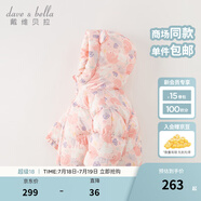 戴維貝拉（DAVE＆BELLA）兒童羽絨服女童上衣男童羽絨衣冬裝新款寶寶衣服保暖小童外套 小兔印花【現(xiàn)貨】DB4238127 80 cm（建議身高73-80cm）