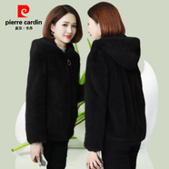 皮爾卡丹抓絨衣女冬季新款搖粒絨寬松衛衣加絨保暖開(kāi)衫大碼百搭珊瑚絨外套 黑色 L 【建議135-160斤