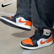 耐克（NIKE）男鞋Air Jordan Low aj1喬1 防滑耐磨低幫運動休閑鞋 紅白籃球鞋553558-08144 【建議腳長28厘米】