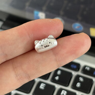 連天純足銀999法棍貓布丁狗大廚可頌貓可愛吐司純銀手鏈 法棍貓一只