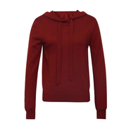 哥弟（GIRDEAR）綿羊毛顯瘦氣質(zhì)百搭休閑通勤套頭長(cháng)袖連帽針織衛衣女1399450 安可拉紅 L 4碼