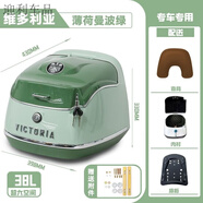 適用于維多利亞150/250/300尾箱摩托車后備箱踏板車150si改 薄荷曼波綠尾箱(送靠背內(nèi)襯底板