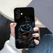 黑玫瑰蘋(píng)果16手機殼軟新款適配16plus16pro16promax 蘋(píng)果16 暗夜黑玫瑰(浮雕)