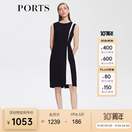 PORTS寶姿早春新款女裝連衣裙ALD8D014JWP052 BLACK CREAM XS (2)