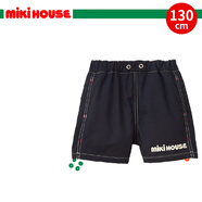MIKIHOUSE 兒童服飾系列短褲休閑工裝褲寬松透氣五分褲夏透氣 黑色130cm