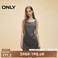ONLY春夏精致設(shè)計(jì)感拼接顯瘦無袖短裙連衣裙女|124307054 G51 中花紗灰 L (170) 88A