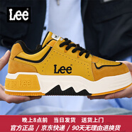 Lee男鞋夏季新款休閑鞋潮流厚底面包鞋男士板鞋增高運動鞋時尚鞋子男 黃色L241MB713 38 【腳瘦請拍小一碼】