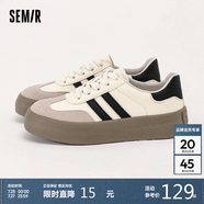 Semir女鞋德訓(xùn)鞋女春夏透氣百搭休閑運(yùn)動(dòng)鞋板鞋女SFYM233655 白色 36