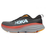 HOKA HOKA FOOT霍伽超輕邦代8越野跑鞋輕便男女減震透氣舒適競速網(wǎng)面運(yùn)動(dòng)鞋 灰黑桔 38.5