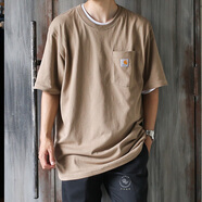 carhartt:K87卡哈特美式工裝口袋休閑短袖T恤圓領(lǐng)寬松嘻哈潮 沙色:-:合格品:DES M :現(xiàn)貨，90Kg以下