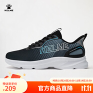卡爾美（KELME）運(yùn)動鞋男新款健身戶外跑步鞋男透氣減震輕便鞋子男 黑深灰 43