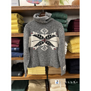 保羅拉夫勞倫（Polo Ralph Lauren）女秋冬高領(lǐng)套頭雪花羊毛混紡毛衣 灰色 S