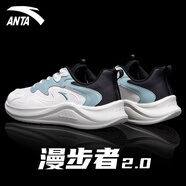 安踏（ANTA）男鞋舒適跑步鞋男2025秋季新款皮面慢跑運(yùn)動(dòng)鞋網(wǎng)面健走鞋子男 象牙白/黑/灰霧藍(lán) 【防潑水】 41