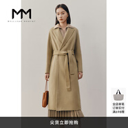 麥檬商場(chǎng)同款MM麥檬秋裝氣質(zhì)高級(jí)感英倫羊毛毛呢大衣外套女 麥芽色5C8970682 XS 150/75CM建議95斤以下拍