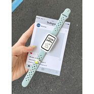 天南兄弟荷包蛋適用華為手環(huán)10表帶9腕帶8/7/NFC可愛(ài)撞色夏反扣硅膠替換帶表帶保護膜手表膜 薄霧藍+保護套[圍巾狗] 適用榮耀手環(huán)6/7/NFC表帶