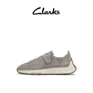 clarksClarks其樂休閑鞋男鞋新品跑鞋潮流透氣輕量緩震牛皮運(yùn)動(dòng)鞋四季款 灰色261761587 39