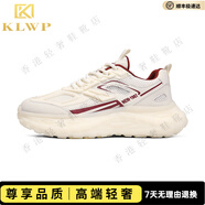 KLWP香港男鞋運動鞋男夏季新款防滑軟底舒適潮流增高透氣網(wǎng)面休閑鞋男 安可拉紅 41