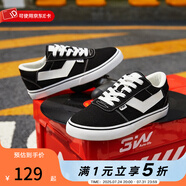 波尼PONY1972 戶外運(yùn)動(dòng)舒適耐磨滑板鞋Skate男女低幫休閑帆布運(yùn)動(dòng)鞋 231U1SK10BK 黑色 35