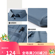 寶財(cái)羊父親節(jié)禮物爸爸裝冰絲短袖t恤男夏季polo汗衫50歲60中老年人衣服 藍(lán)色 M/170[建議120-135斤] 均碼