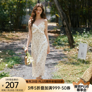 Olrain歐芮兒吊帶碎花連衣裙夏季女裝浪漫優(yōu)雅長(zhǎng)裙子度假沙灘裙 波點(diǎn) L