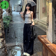 OTST2025年新款背心美背女春夏HelloKitty新款帶胸墊內(nèi)搭女士百搭背心 鉛灰背心  M (適合95-115斤)