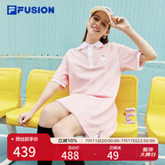 FILA FUSION斐樂潮牌女子連衣裙夏時尚寬松簡約POLO領(lǐng)連身裙 青春粉-PK XL （175/92A/XL）