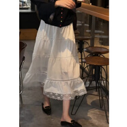 MMEKOR樸夫人造夢芭蕾白色半身裙女夏季2025新款甜美中長款裙子67273 白色 S 36碼（80-100斤）