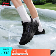 李寧易適V2 SOFT丨跑鞋女鞋夏季透氣休閑慢跑鞋跳繩運動鞋 黑色-6 35.5