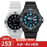 卡西歐（CASIO） 卡西歐（CASIO)手表男女 200H系列青少年學(xué)生情侶表對表 LRW-200H-1E_MRW-200H-2B