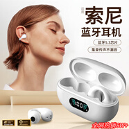 SUONEY適用索尼藍牙耳機骨傳導概念運動(dòng)跑步OWS不入耳無(wú)線(xiàn)耳夾式掛耳柏林之聲男女2025年最新款超長(cháng)續航 白色 【9D環(huán)繞音質(zhì)丨舒適久戴不痛】