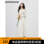 紅袖垂感優(yōu)雅氣質(zhì)半身裙秋季2024新款女裝中高腰仿醋酸皺感緞面魚尾裙 米白3004 M