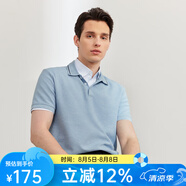 G2000【多色可選】男POLO衫夏休閑短袖涼感透氣男裝簡(jiǎn)約通勤商務(wù) 經(jīng)典款-粉藍(lán) M/170