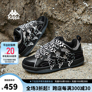 KAPPA卡帕男鞋情侶面包鞋男2025夏季新款小白鞋子男休閑運(yùn)動(dòng)鞋厚底板鞋 黑色/陰影灰/冷灰色 41