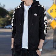 優(yōu)選（JLV）優(yōu)選外套男2024秋季新款運動(dòng)連帽上衣開(kāi)衫跑步加絨夾克GK9032 GK9032毛圈款專(zhuān)柜假一賠十 S