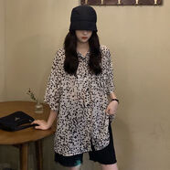 燁聆胖人穿搭女套裝夏裝搭配一整套洋氣微胖大碼女裝顯瘦胖mm女夏韓版 單件 襯衫 M 建議【80-斤