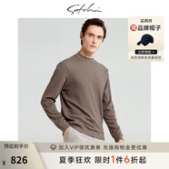 沙馳SATCHI 男裝男士衛(wèi)衣秋冬新款莫代爾混紡百搭基礎(chǔ)圓領(lǐng)套頭衫男 灰綠 48